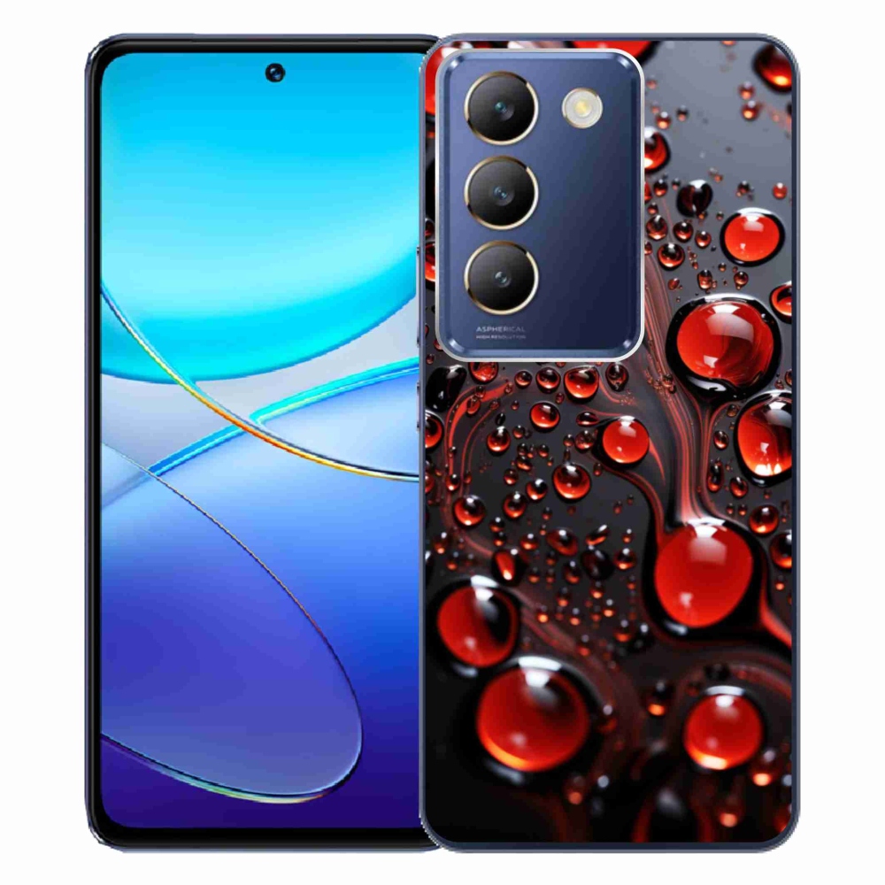 Gelový kryt mmCase na Vivo V40 SE/5G - červené kapky 2