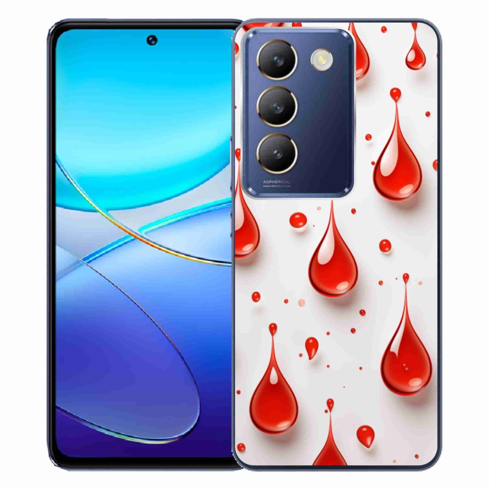 Gelový kryt mmCase na Vivo V40 SE/5G - červené kapky
