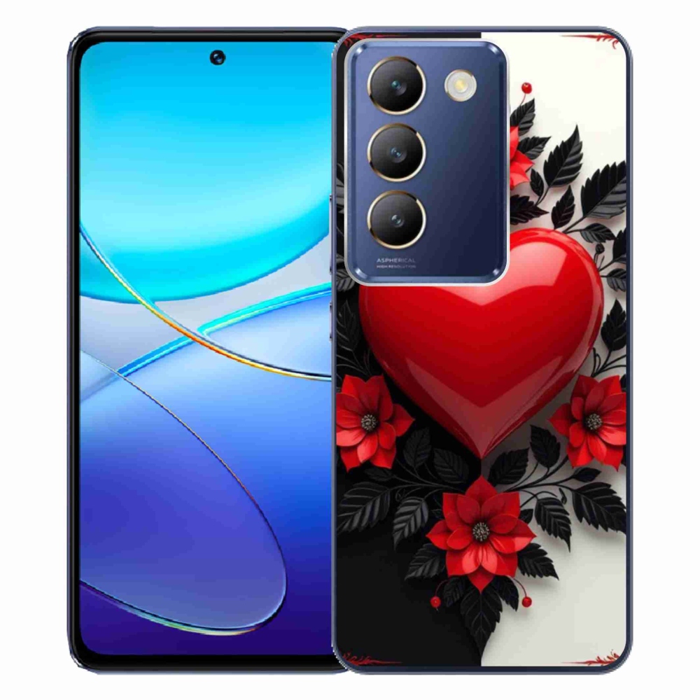 Gelový kryt mmCase na Vivo V40 SE/5G - červené srdce