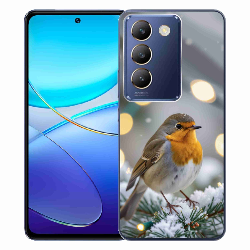 Gelový kryt mmCase na Vivo V40 SE/5G - červenka v zimě