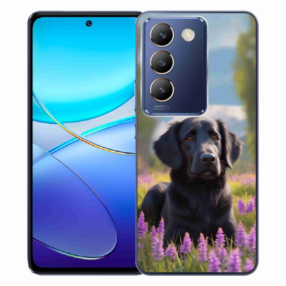 Gelový kryt mmCase na Vivo V40 SE/5G - elegantní černý retrívr
