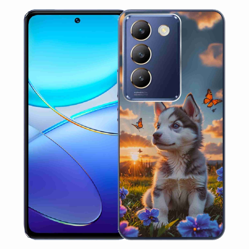 Gelový kryt mmCase na Vivo V40 SE/5G - husky při západu slunce