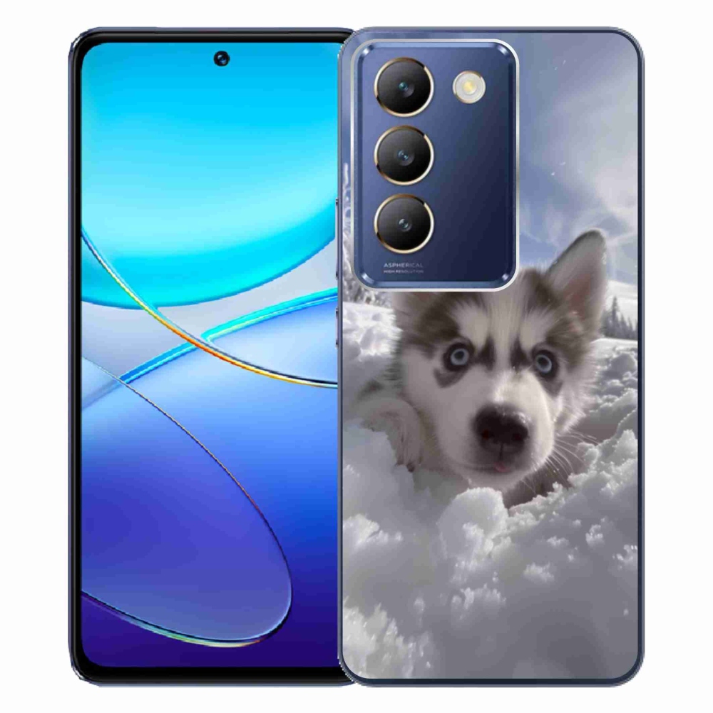 Gelový kryt mmCase na Vivo V40 SE/5G - husky ve sněhu