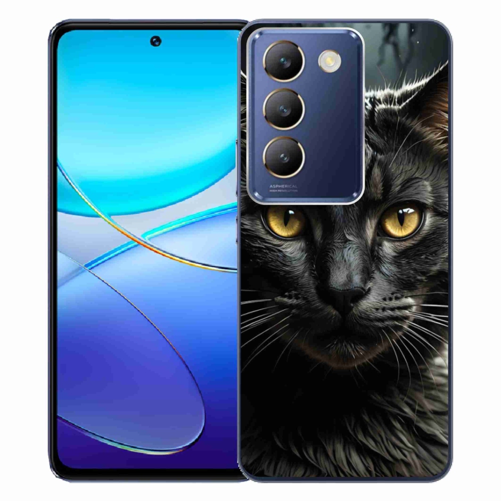 Gelový kryt mmCase na Vivo V40 SE/5G - kočičí pohled 3