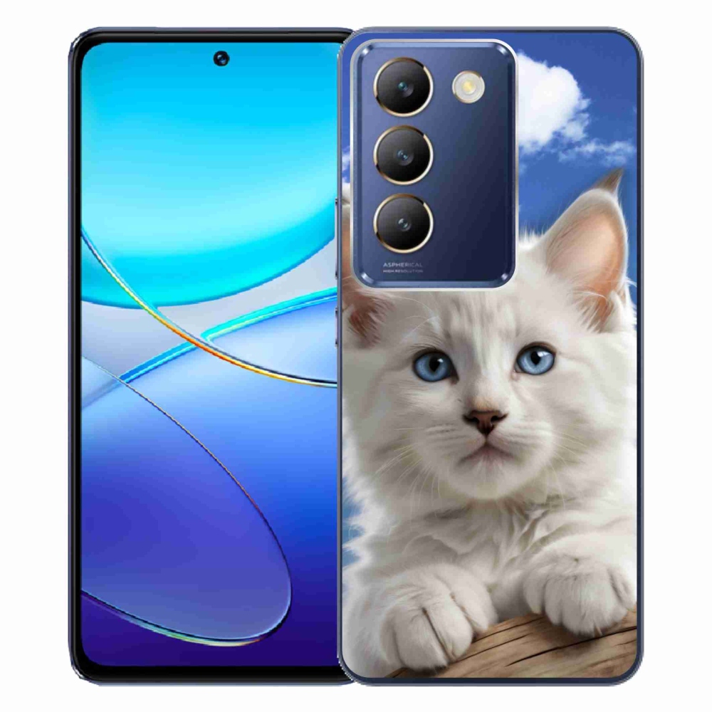 Gelový kryt mmCase na Vivo V40 SE/5G - kotě a oblaka