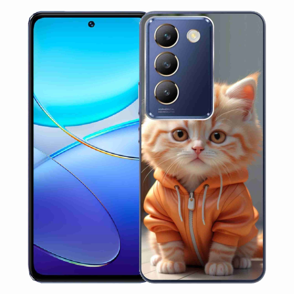Gelový kryt mmCase na Vivo V40 SE/5G - kotě v mikině
