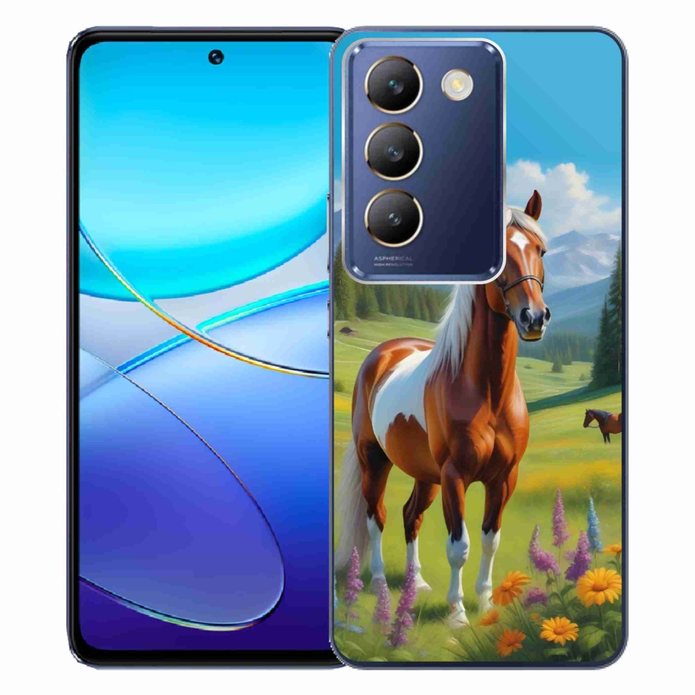Gelový kryt mmCase na Vivo V40 SE/5G - kůň na louce