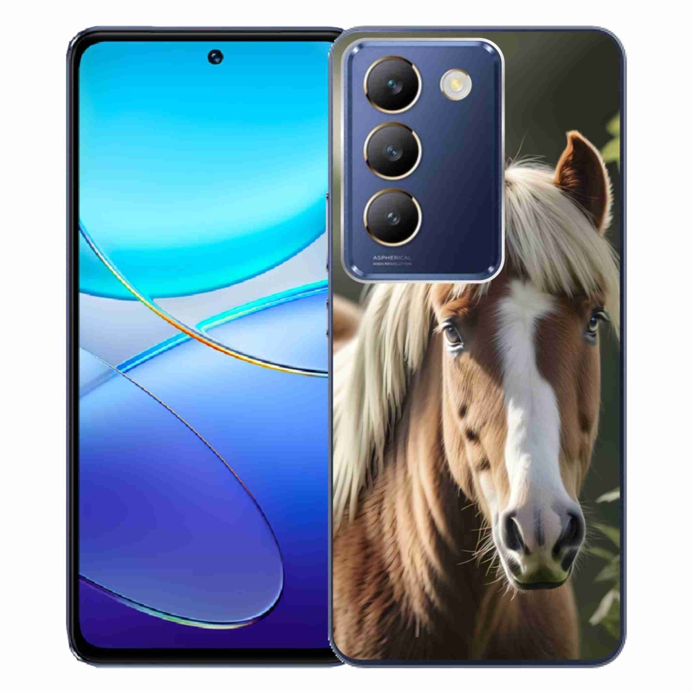 Gelový kryt mmCase na Vivo V40 SE/5G - kůň se světlou hřívou