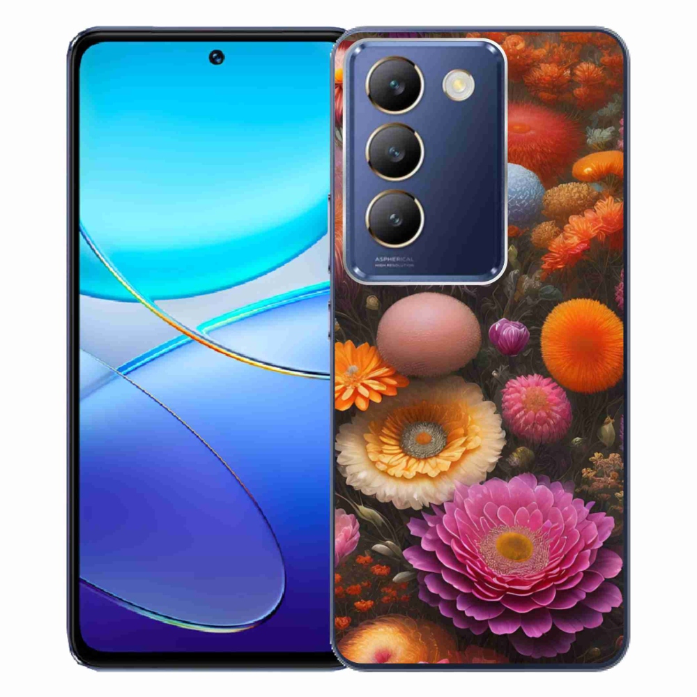 Gelový kryt mmCase na Vivo V40 SE/5G - květinová kompozice