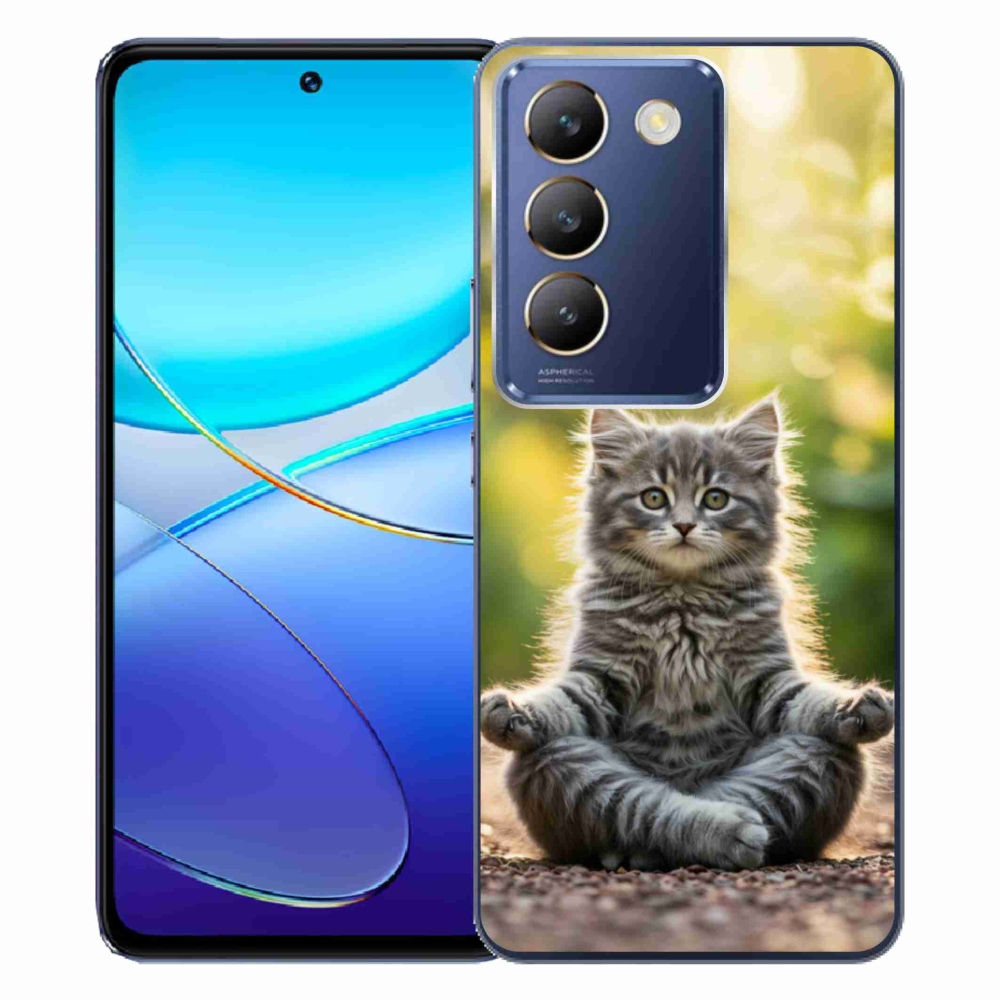 Gelový kryt mmCase na Vivo V40 SE/5G - meditující kotě