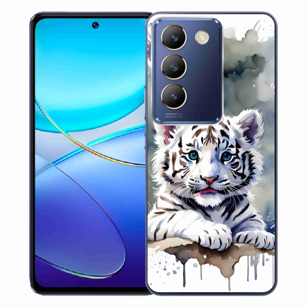 Gelový kryt mmCase na Vivo V40 SE/5G - mládě bílého tygra