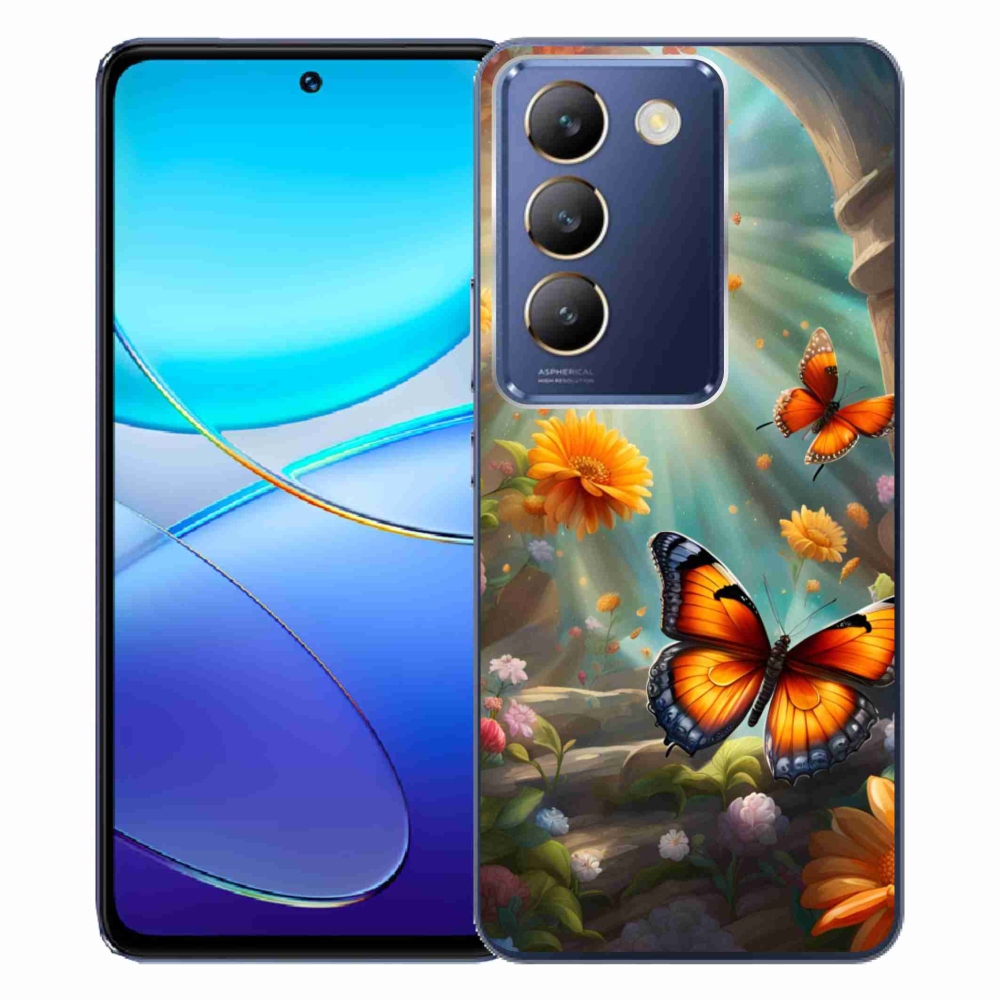Gelový kryt mmCase na Vivo V40 SE/5G - motýlí zahrada 2