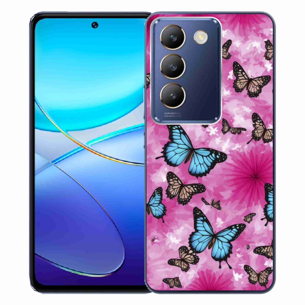 Gelový kryt mmCase na Vivo V40 SE/5G - motýlí zahrada