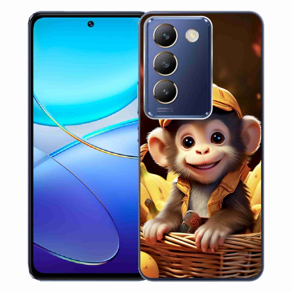 Gelový kryt mmCase na Vivo V40 SE/5G - opice v košíku