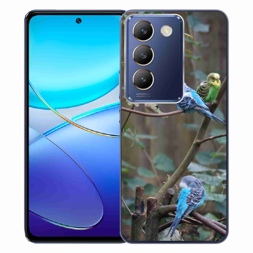 Gelový kryt mmCase na Vivo V40 SE/5G - papoušci na větvi