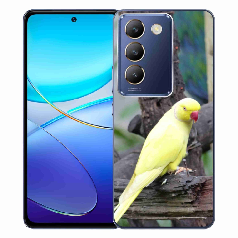 Gelový kryt mmCase na Vivo V40 SE/5G - papoušek alexandr žlutý