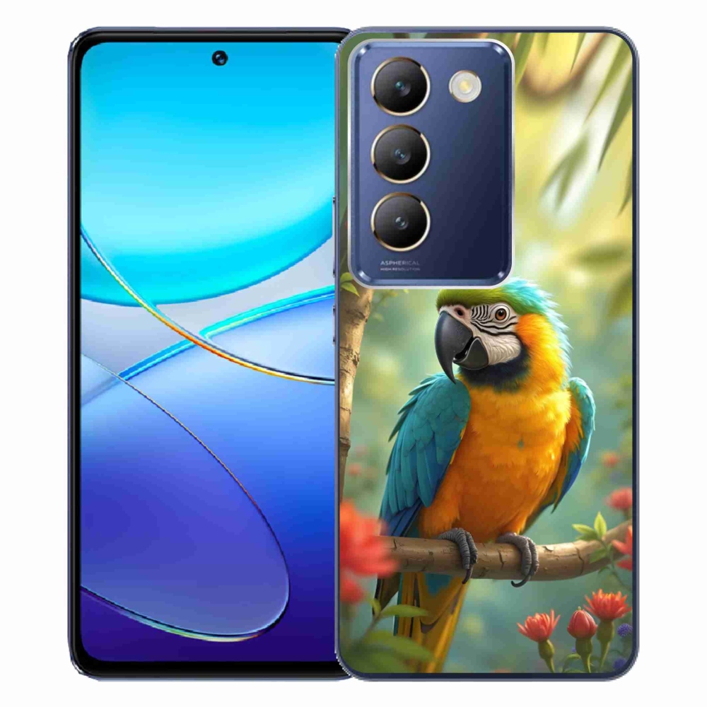 Gelový kryt mmCase na Vivo V40 SE/5G - papoušek ara modrožlutá