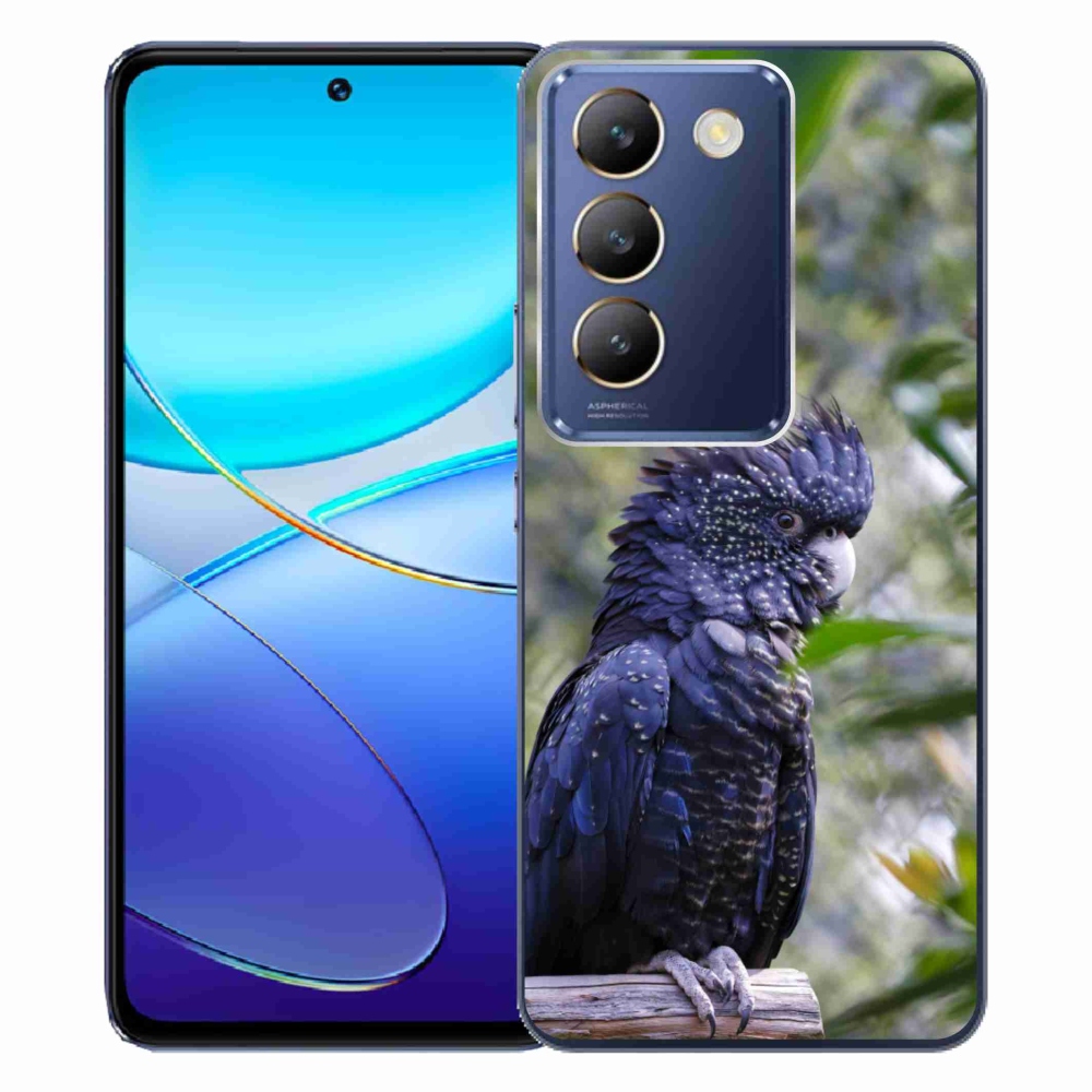Gelový kryt mmCase na Vivo V40 SE/5G - papoušek kakadu černý