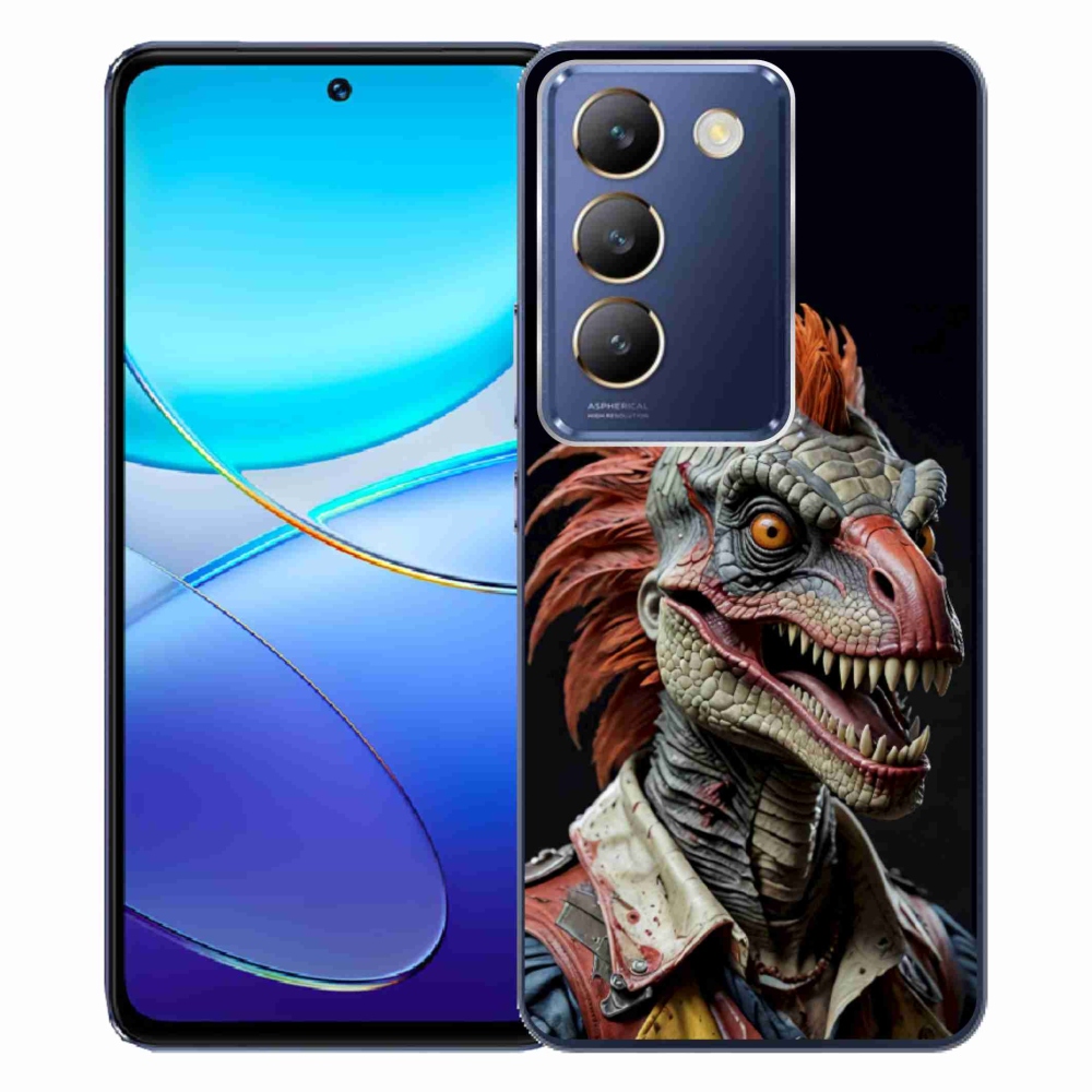 Gelový kryt mmCase na Vivo V40 SE/5G - punk dinosaurus