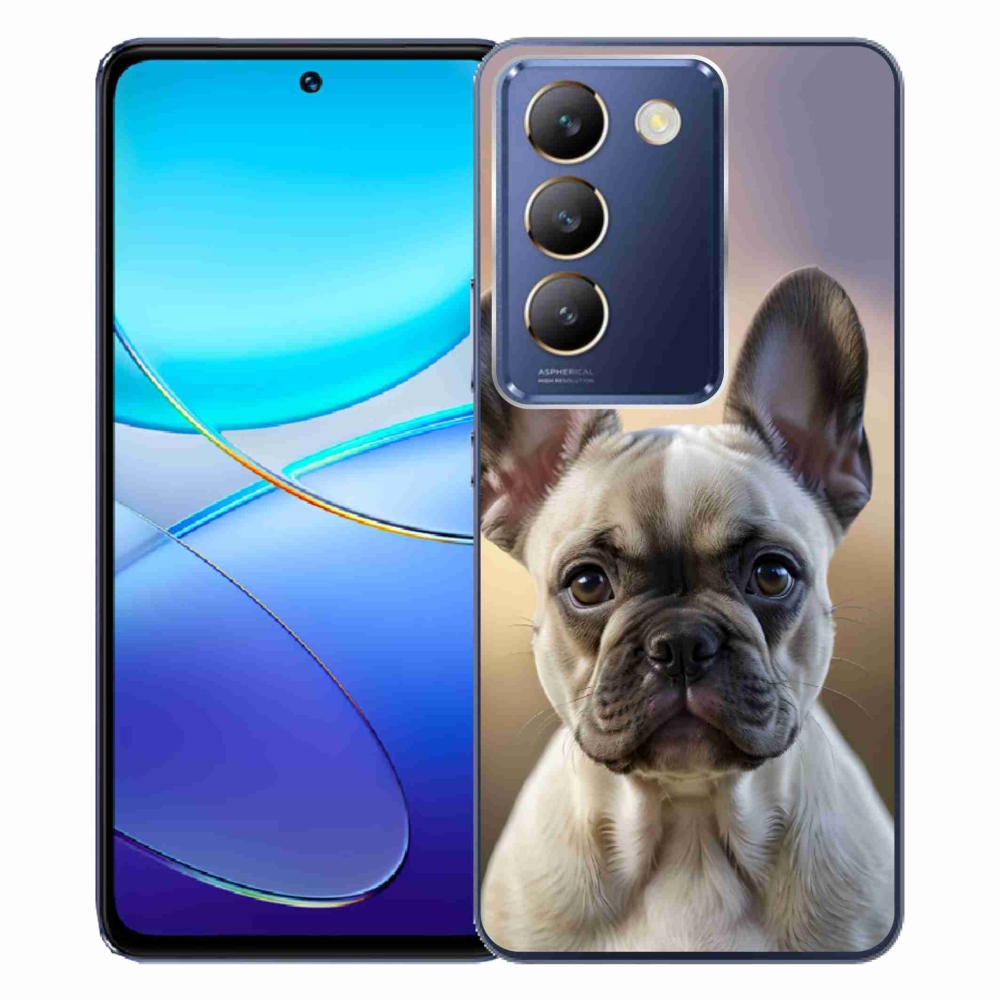 Gelový kryt mmCase na Vivo V40 SE/5G - roztomilý francouzský buldoček