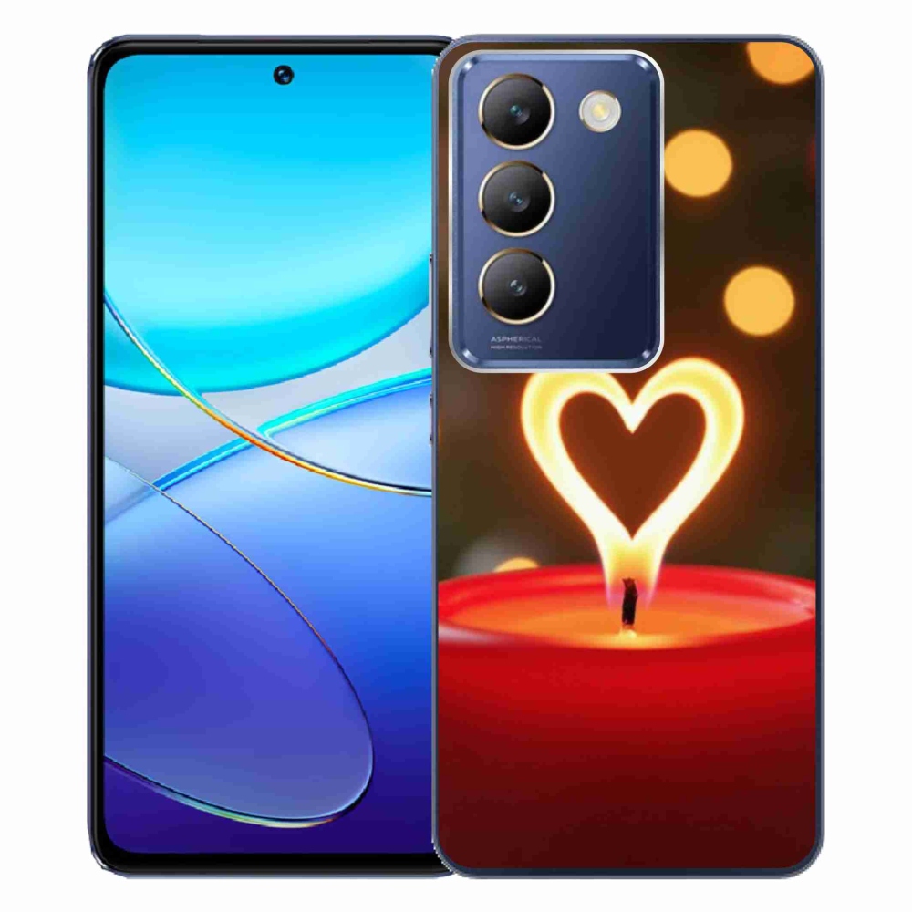 Gelový kryt mmCase na Vivo V40 SE/5G - srdce z plamene