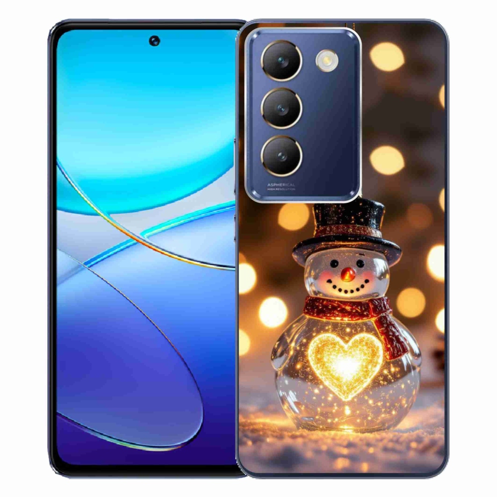 Gelový kryt mmCase na Vivo V40 SE/5G - svítící vánoční sněhulák