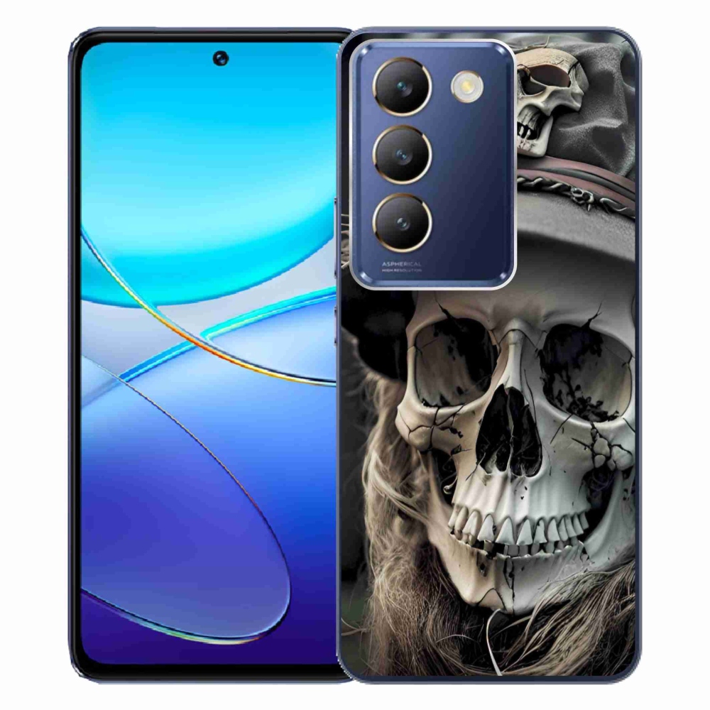 Gelový kryt mmCase na Vivo V40 SE/5G - temná lebka