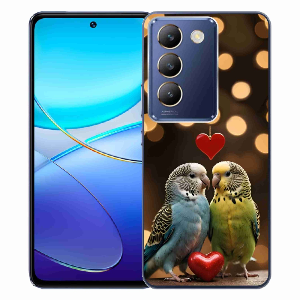 Gelový kryt mmCase na Vivo V40 SE/5G - zamilovaní papoušci