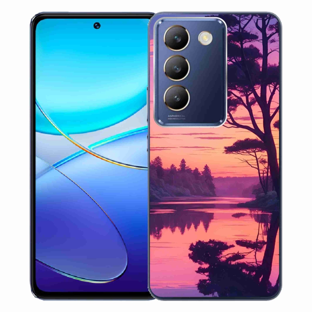 Gelový kryt mmCase na Vivo V40 SE/5G - západ slunce nad jezerem