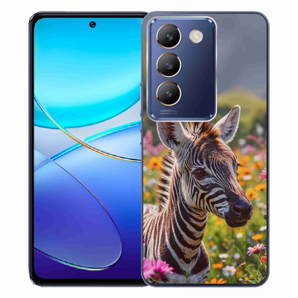 Gelový kryt mmCase na Vivo V40 SE/5G - zebra na louce