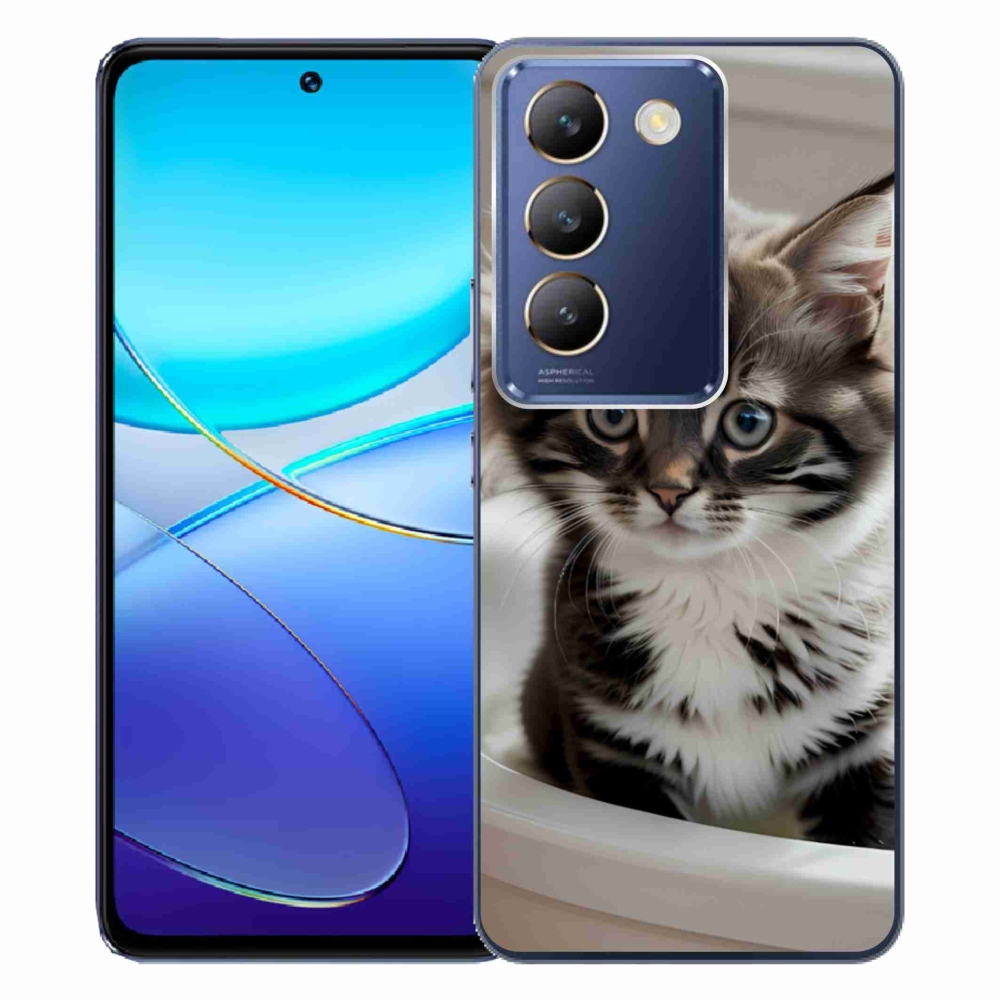 Gelový kryt mmCase na Vivo V40 SE/5G - zvědavé kotě