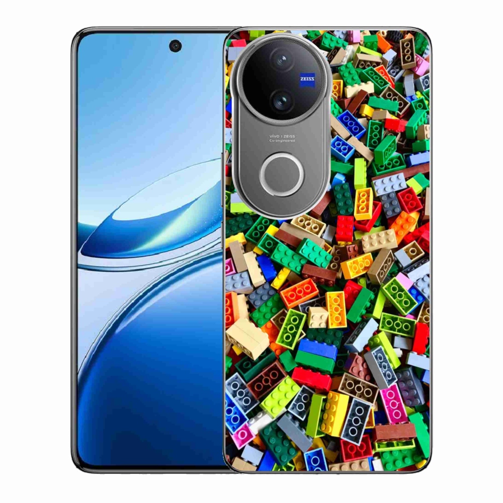 Gelový kryt mmCase na Vivo V50 5G - barevné stavební kostky