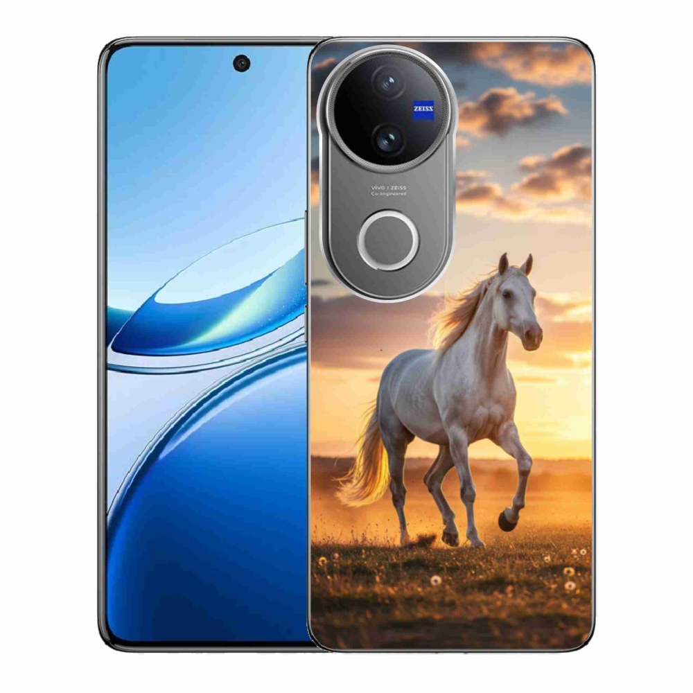 Gelový kryt mmCase na Vivo V50 5G - běžící bílý kůň 2