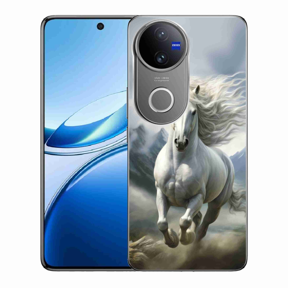 Gelový kryt mmCase na Vivo V50 5G - běžící bílý kůň 3