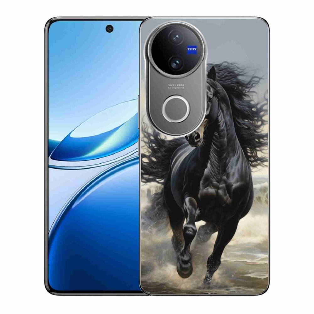 Gelový kryt mmCase na Vivo V50 5G - běžící černý kůň