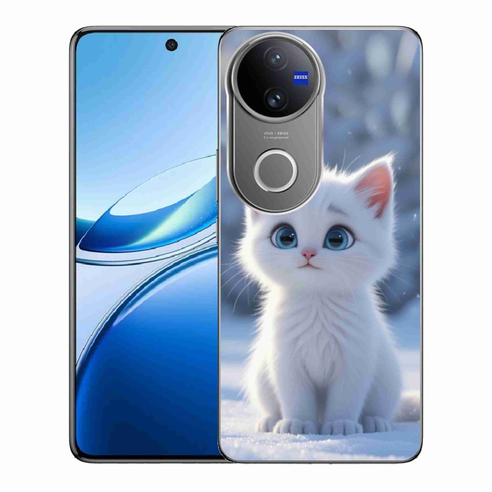 Gelový kryt mmCase na Vivo V50 5G - bílé kotě 3