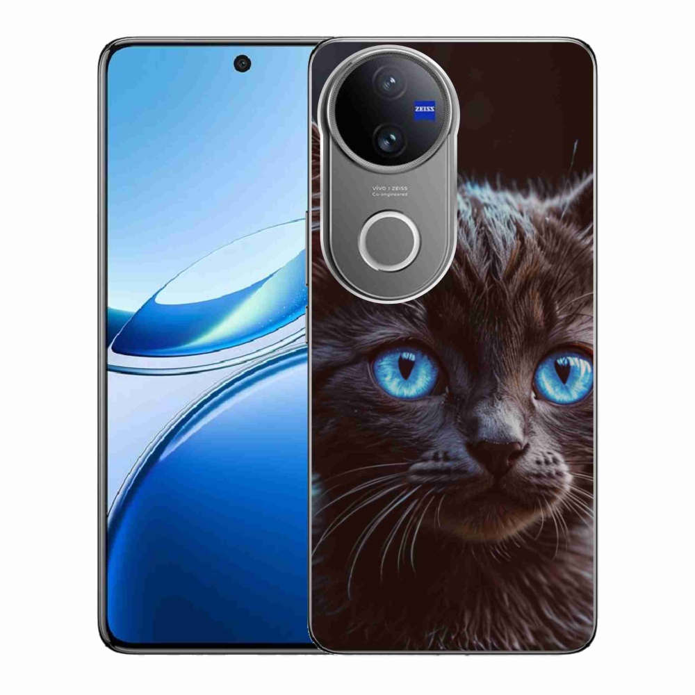 Gelový kryt mmCase na Vivo V50 5G - černé kotě 2