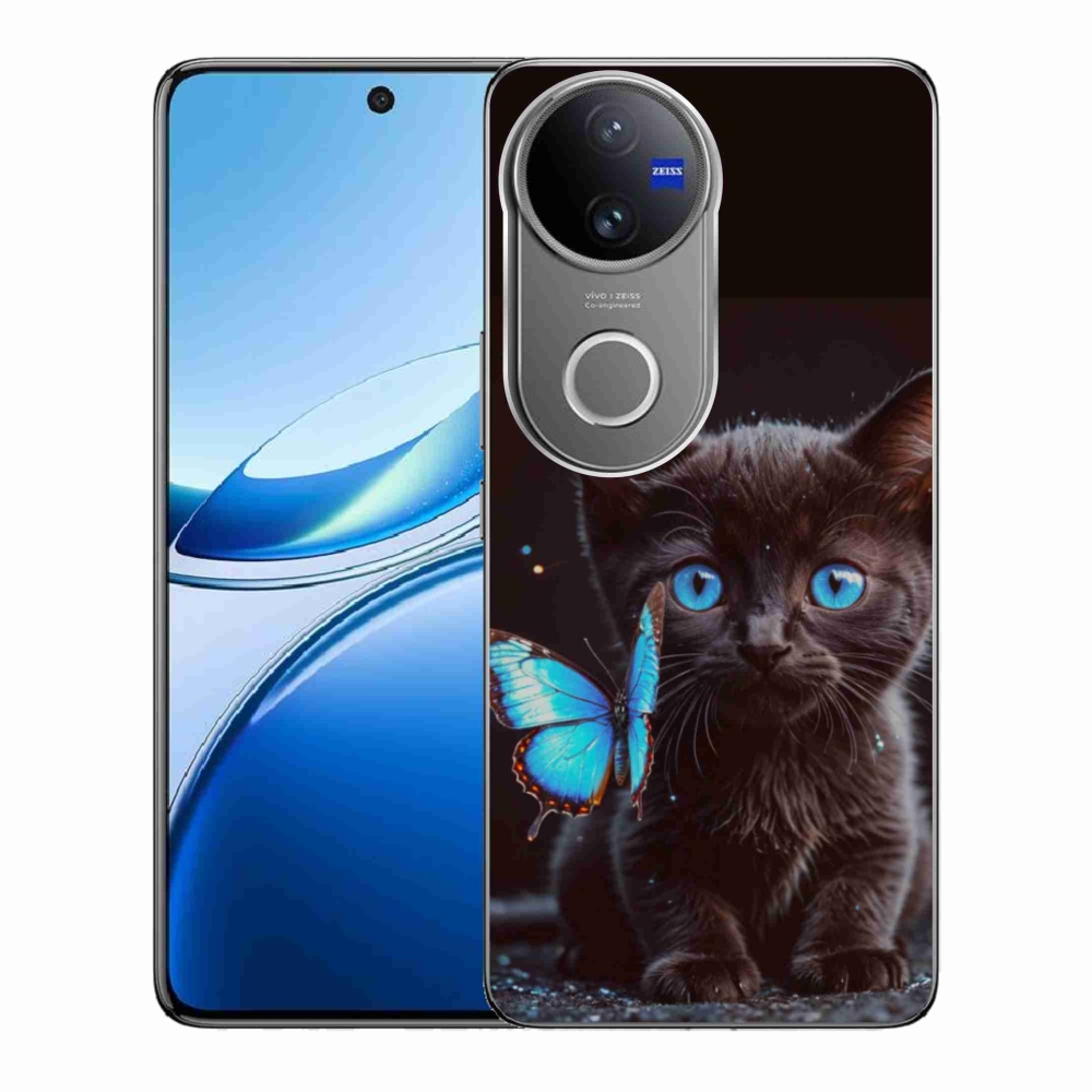 Gelový kryt mmCase na Vivo V50 5G - černé kotě 3