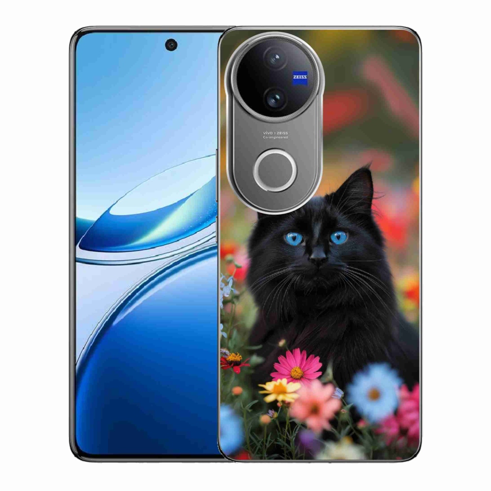 Gelový kryt mmCase na Vivo V50 5G - černé kotě 4