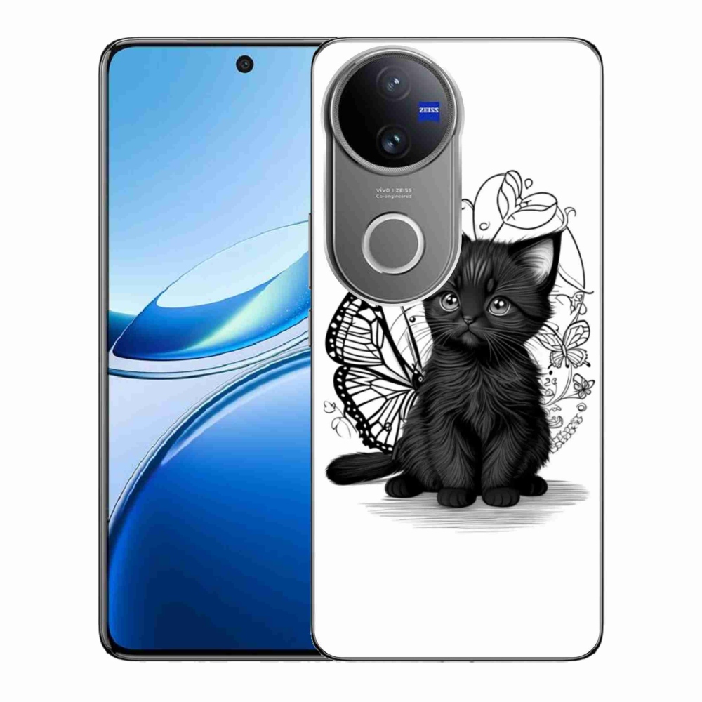 Gelový kryt mmCase na Vivo V50 5G - černé kotě