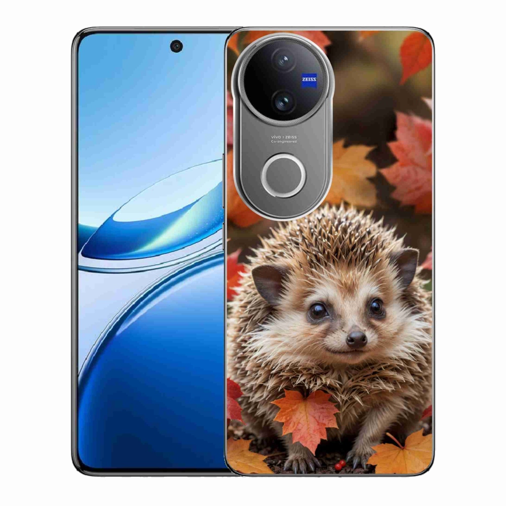 Gelový kryt mmCase na Vivo V50 5G - ježek v listí