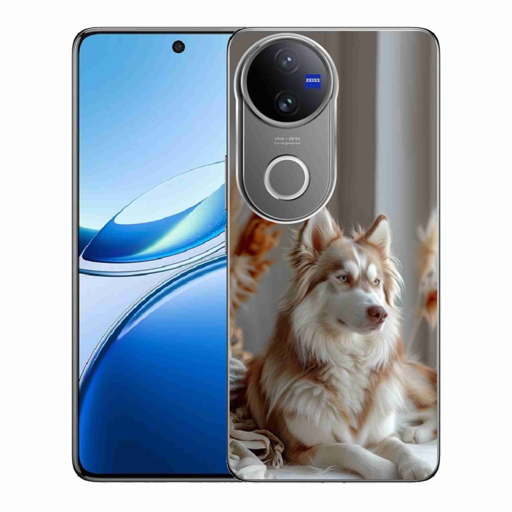Gelový kryt mmCase na Vivo V50 5G - klidný sibiřský husky