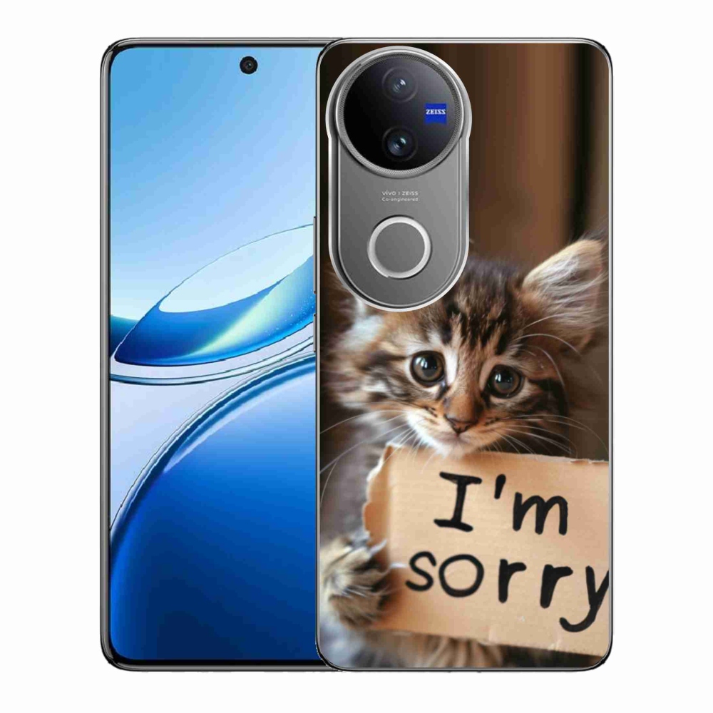 Gelový kryt mmCase na Vivo V50 5G - kočíčí omluva