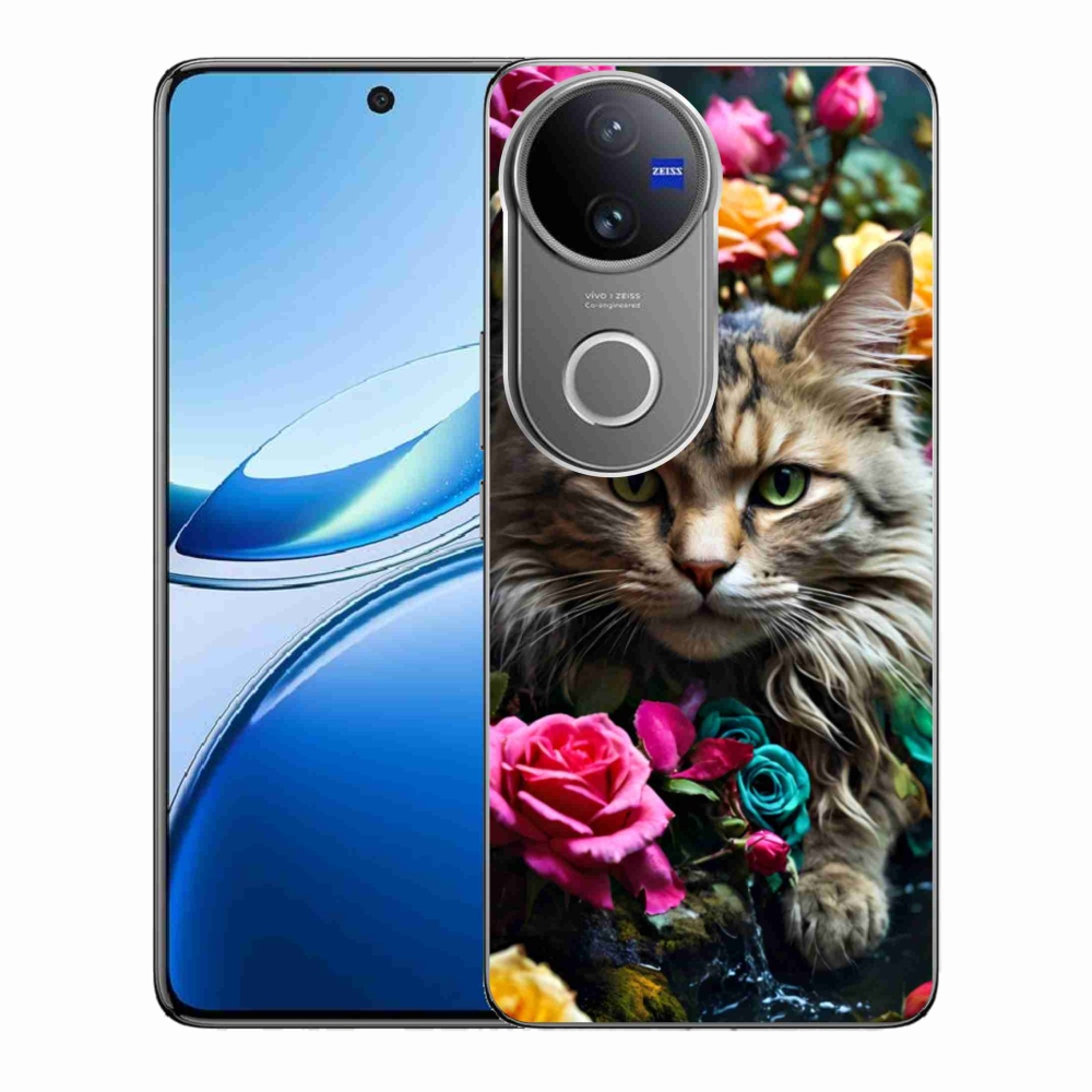 Gelový kryt mmCase na Vivo V50 5G - kočíčí pohled 2