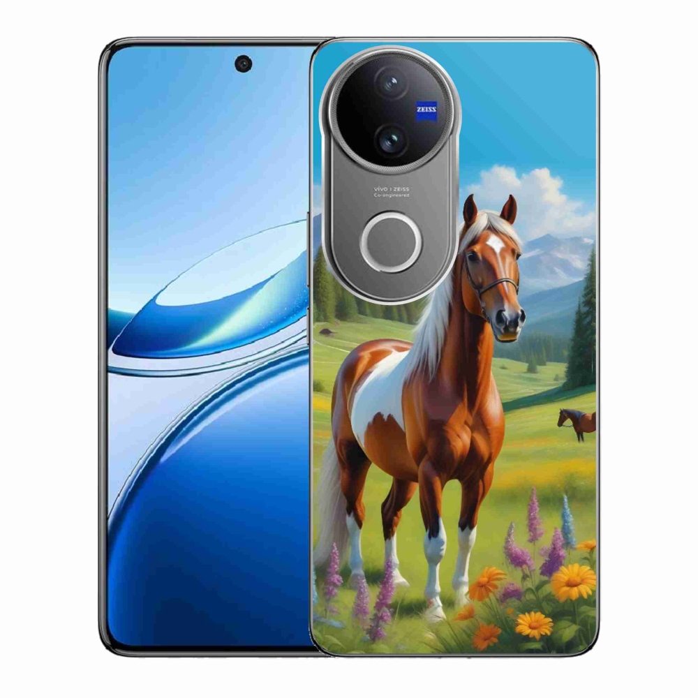 Gelový kryt mmCase na Vivo V50 5G - kůň na louce