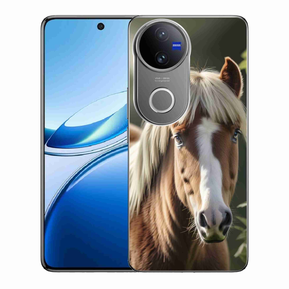 Gelový kryt mmCase na Vivo V50 5G - kůň se světlou hřívou