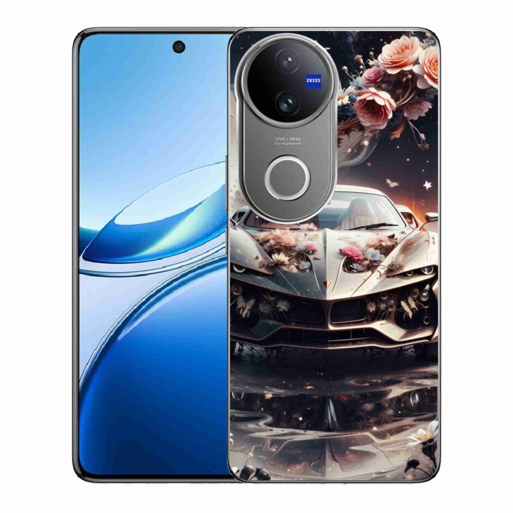 Gelový kryt mmCase na Vivo V50 5G - květinový sportovní vůz