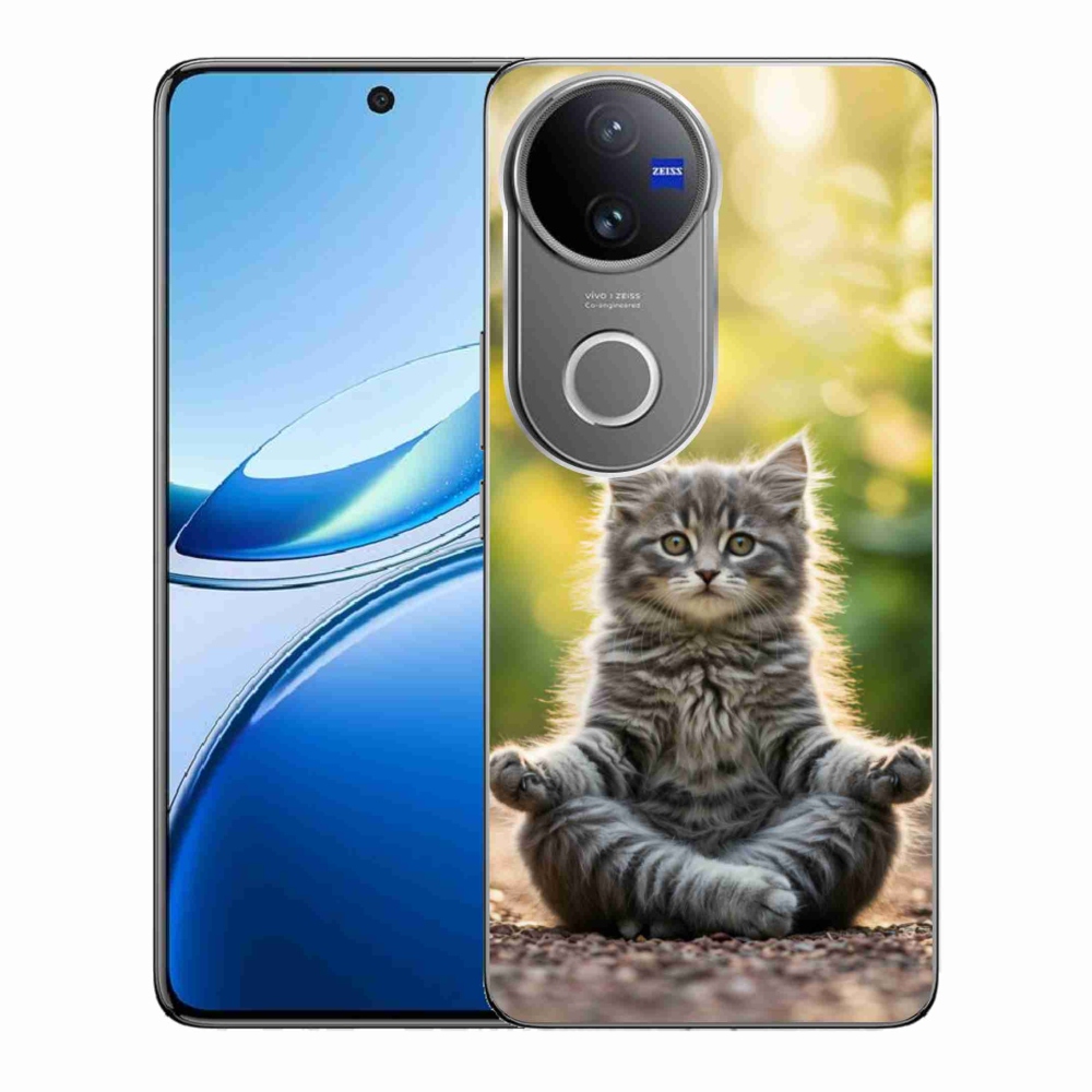 Gelový kryt mmCase na Vivo V50 5G - meditující kotě