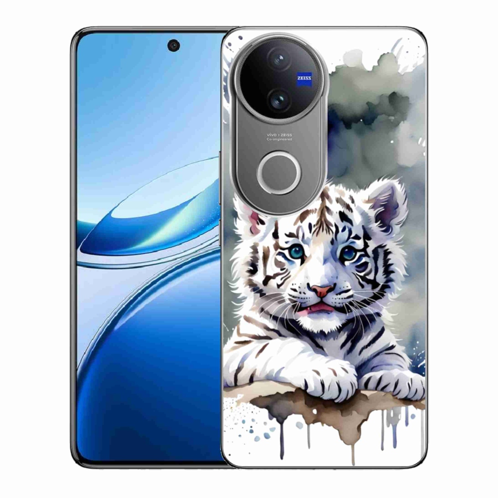 Gelový kryt mmCase na Vivo V50 5G - mládě bílého tygra
