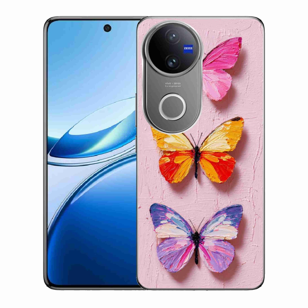 Gelový kryt mmCase na Vivo V50 5G - motýlí trojice